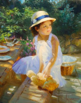 Child Painting - Little Girl VV 03 impressionism